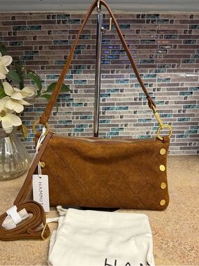 NWT Hammitt Kyle Chocolate Diamond Suede purse